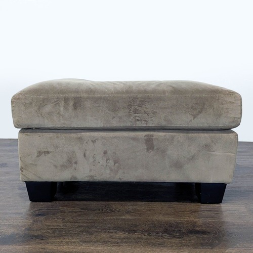 Used Pillow Top Ottoman on Wood Feet	 for sale on AptDeco