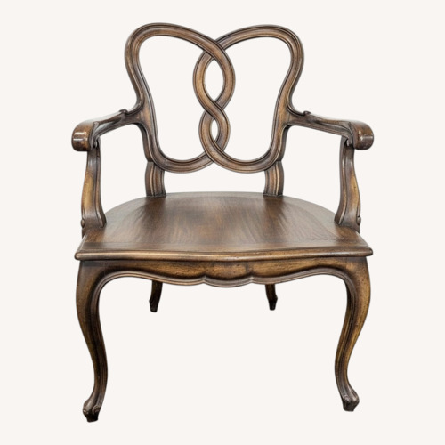 Used Vintage Wood Dining Chair with Cane Seat	 for sale on AptDeco