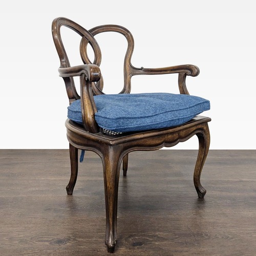 Used Vintage Wood Dining Chair with Cane Seat	 for sale on AptDeco