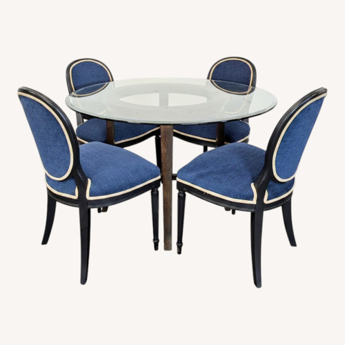 Used 5-Piece Dining Set with Glass Table for sale on AptDeco