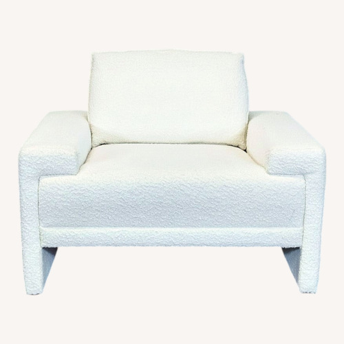Used TOV Furniture Maeve Modern White Lounge Chair for sale on AptDeco