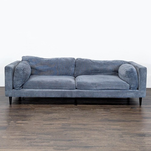 Used Moe's Home Collection Lafayette 3-Seat Blue Sofa for sale on AptDeco