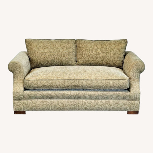 Used Traditional Patterned Loveseat with Rolled Arms	 for sale on AptDeco
