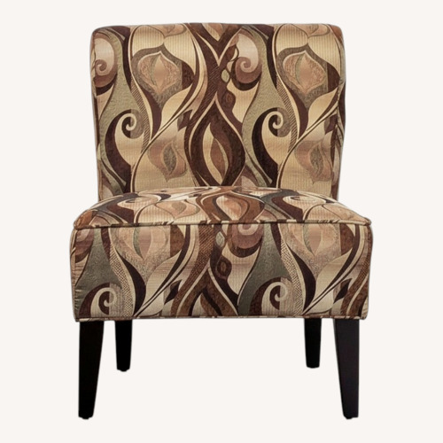 Used Modern Armless Lounge Chair with Brown Patterned  for sale on AptDeco