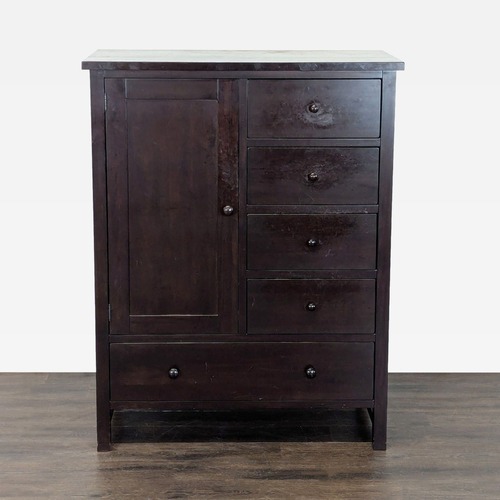 Used Pottery Barn Dark Wood Dresser with Drawers for sale on AptDeco