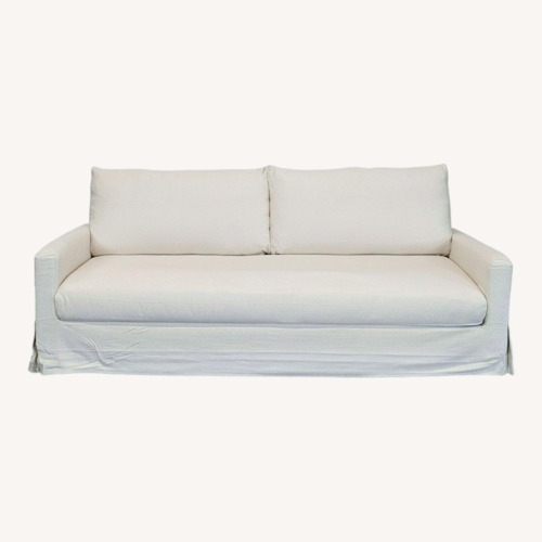 Used Ikea 3-Seat Sofa in Beige Fabric Slipcover Sofa for sale on AptDeco