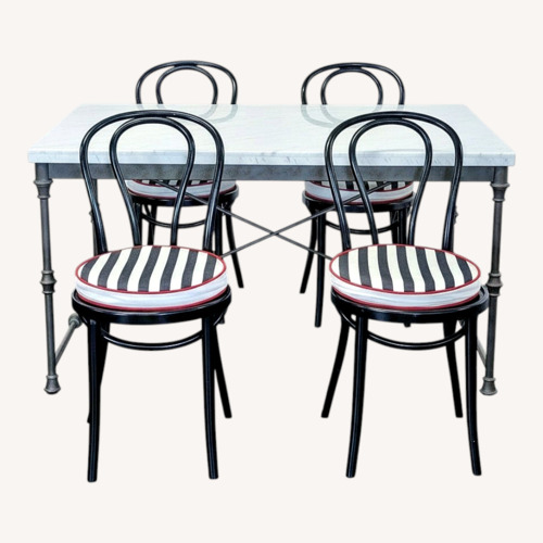 Used Crate & Barrel Marble Top Dining Set for sale on AptDeco