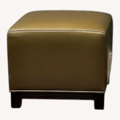 Used Olive Ottomans (Pair of 2) for sale on AptDeco