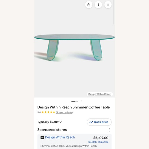 Used Design Within Reach Glas Italia Shimmer Coffee Table for sale on AptDeco