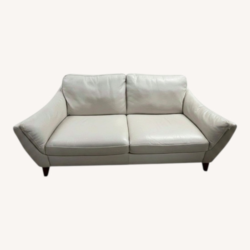 Used Natuzzi Editions Cream Leather Sofa Loveseat for sale on AptDeco