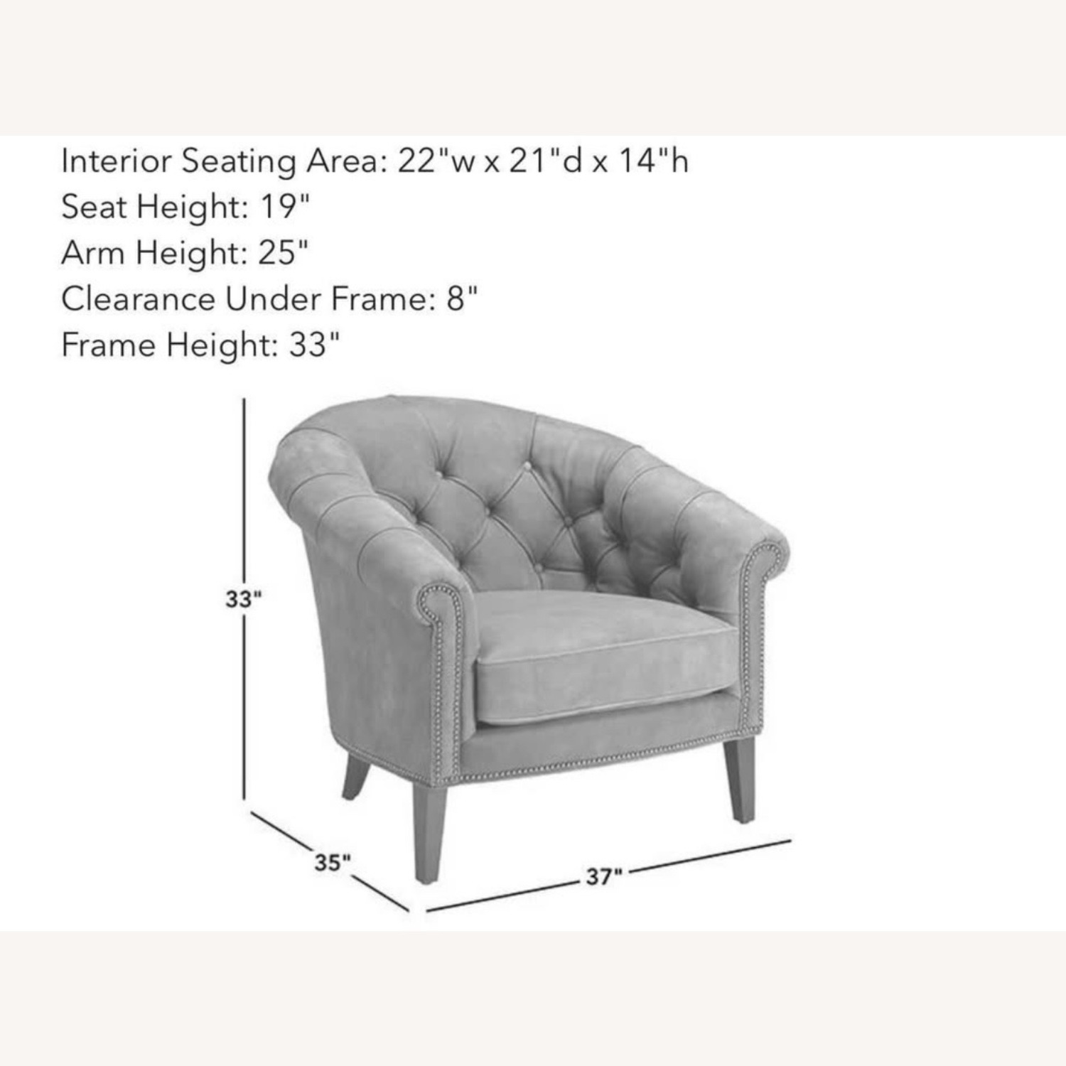 Ethan Allen Clyde Dark Gray Accent Chair - image-4