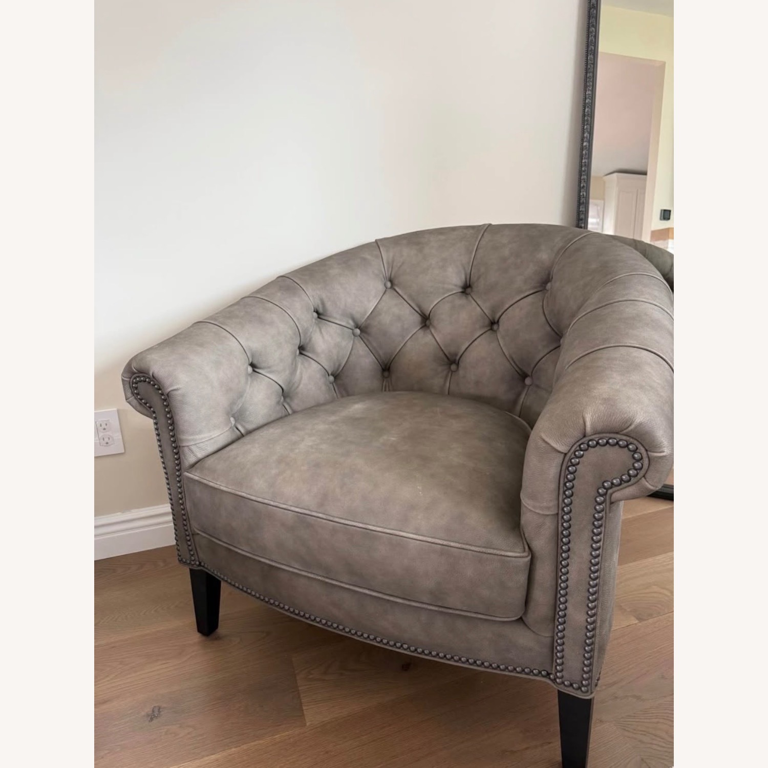 Ethan Allen Clyde Dark Gray Accent Chair - image-1