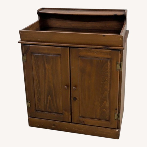 Used Wood Dry Sink Cabinet Rustic Farmhouse Washstand for sale on AptDeco