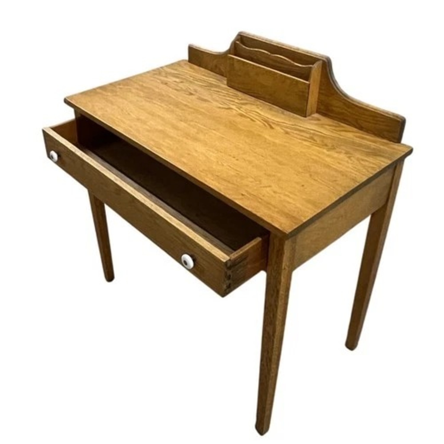 Oak Writing Desk Gallery Letter Holder  - image-7