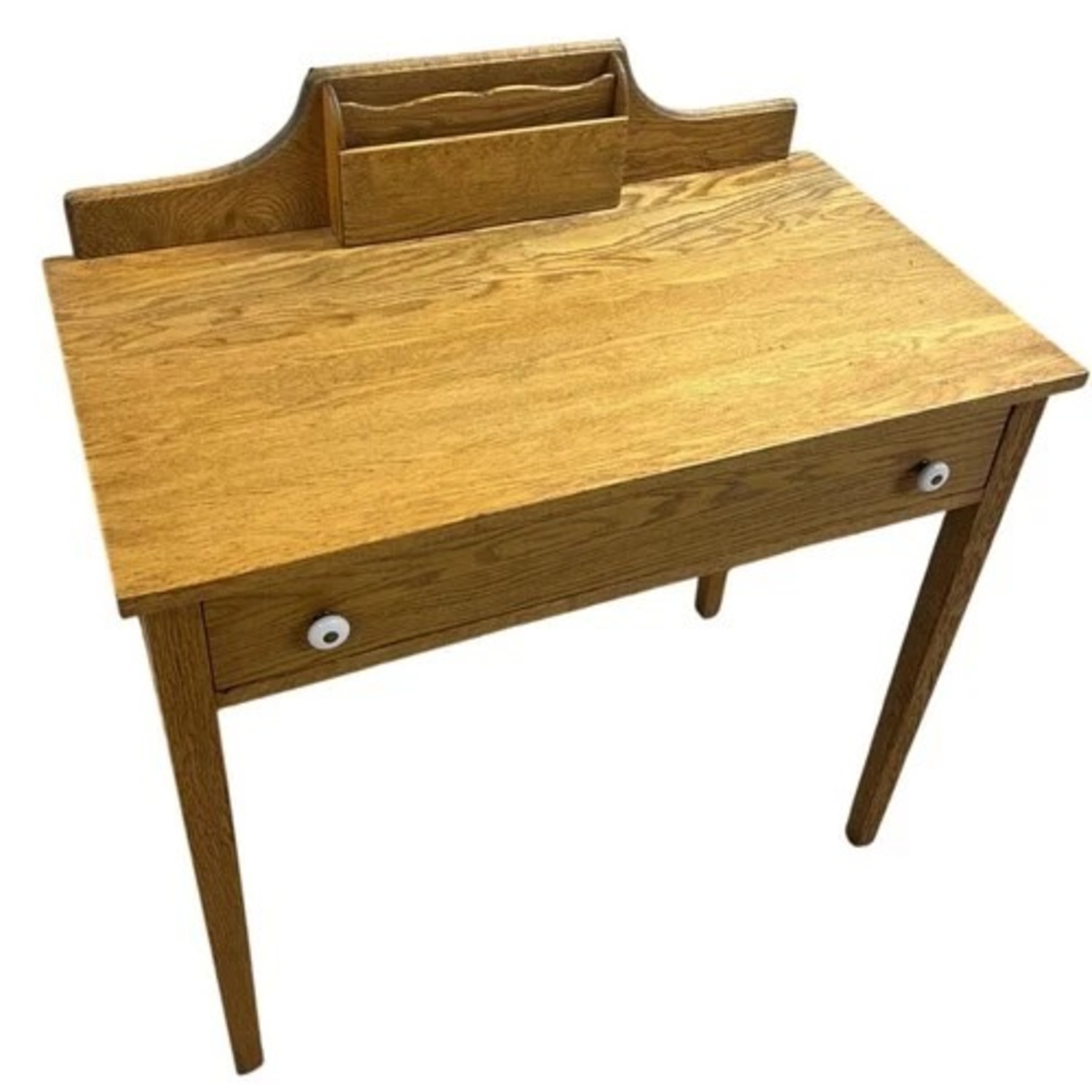 Oak Writing Desk Gallery Letter Holder  - image-2