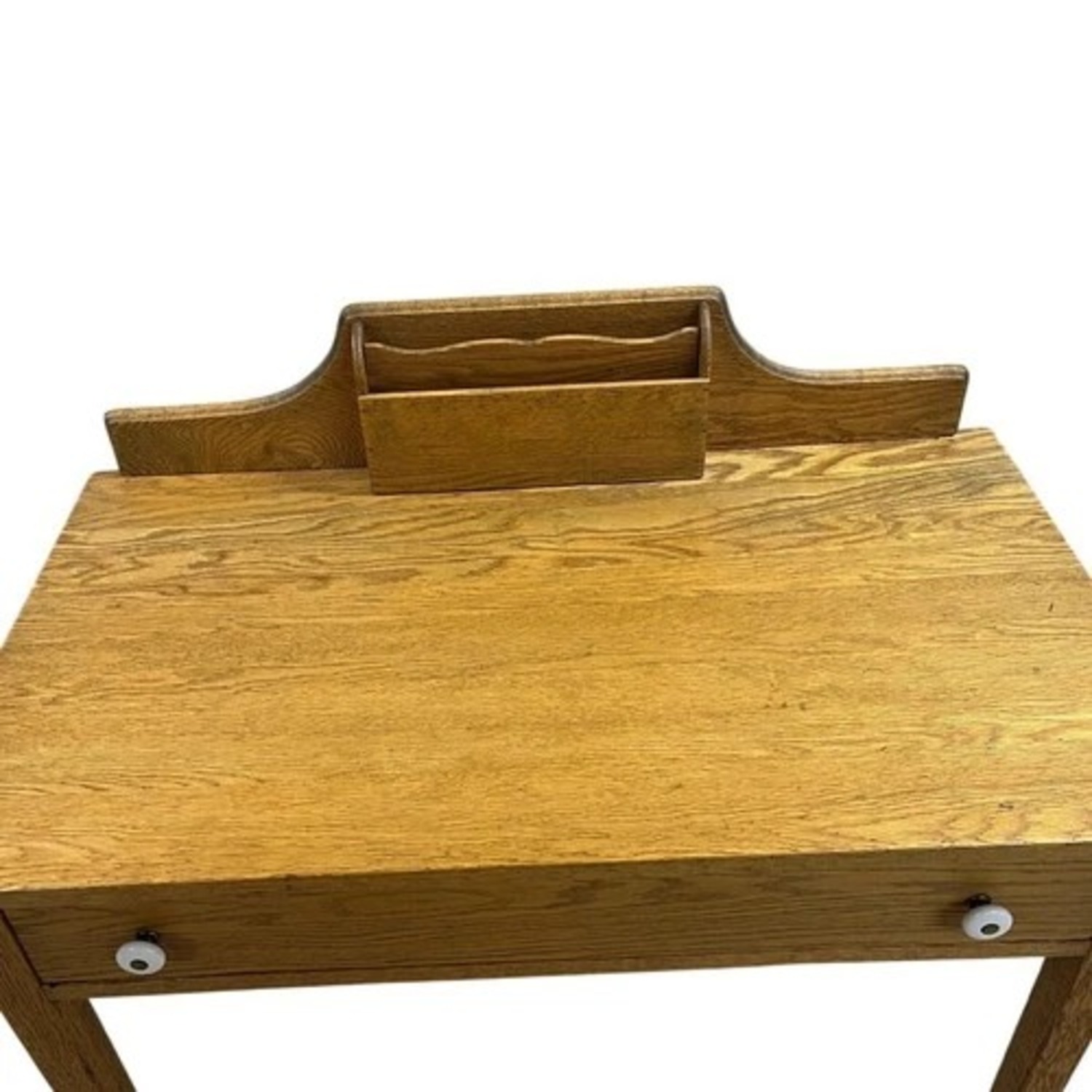 Oak Writing Desk Gallery Letter Holder  - image-4