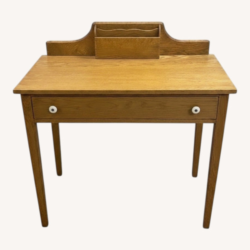 Used Oak Writing Desk Gallery Letter Holder  for sale on AptDeco