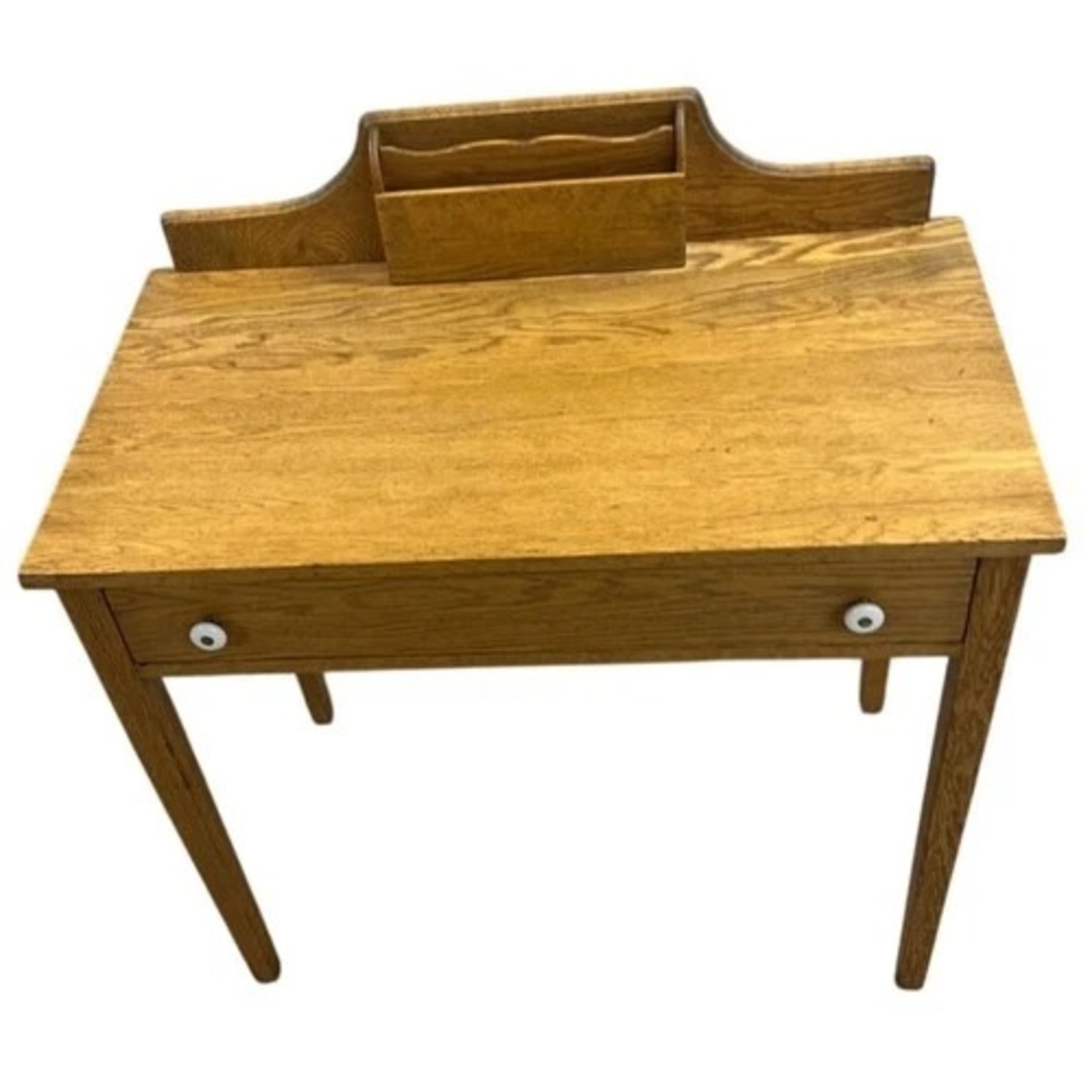 Oak Writing Desk Gallery Letter Holder  - image-3