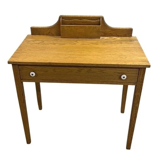Used Oak Writing Desk Gallery Letter Holder  for sale on AptDeco
