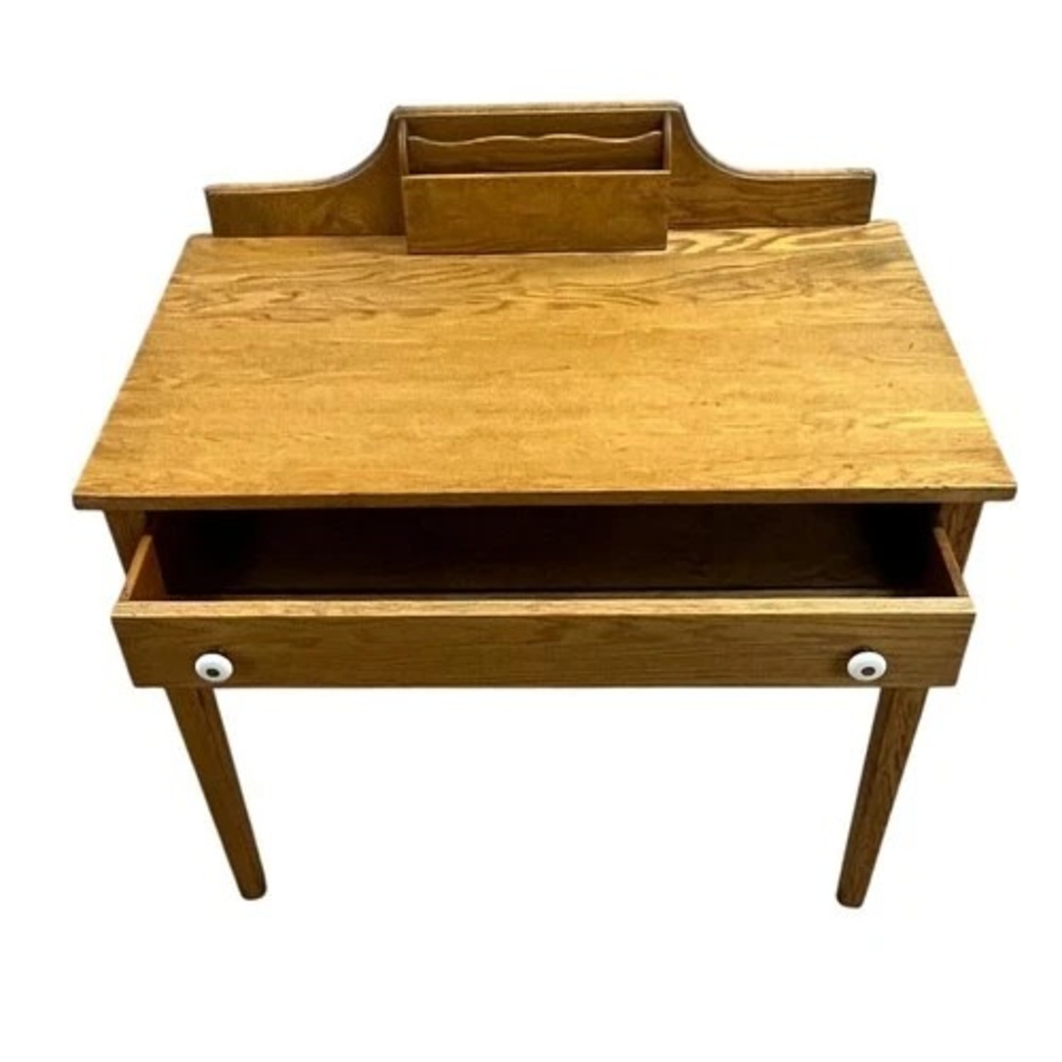 Oak Writing Desk Gallery Letter Holder  - image-6