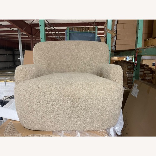 Used Four Hands Kadon Light Brown Wool Blend Accent Chair for sale on AptDeco