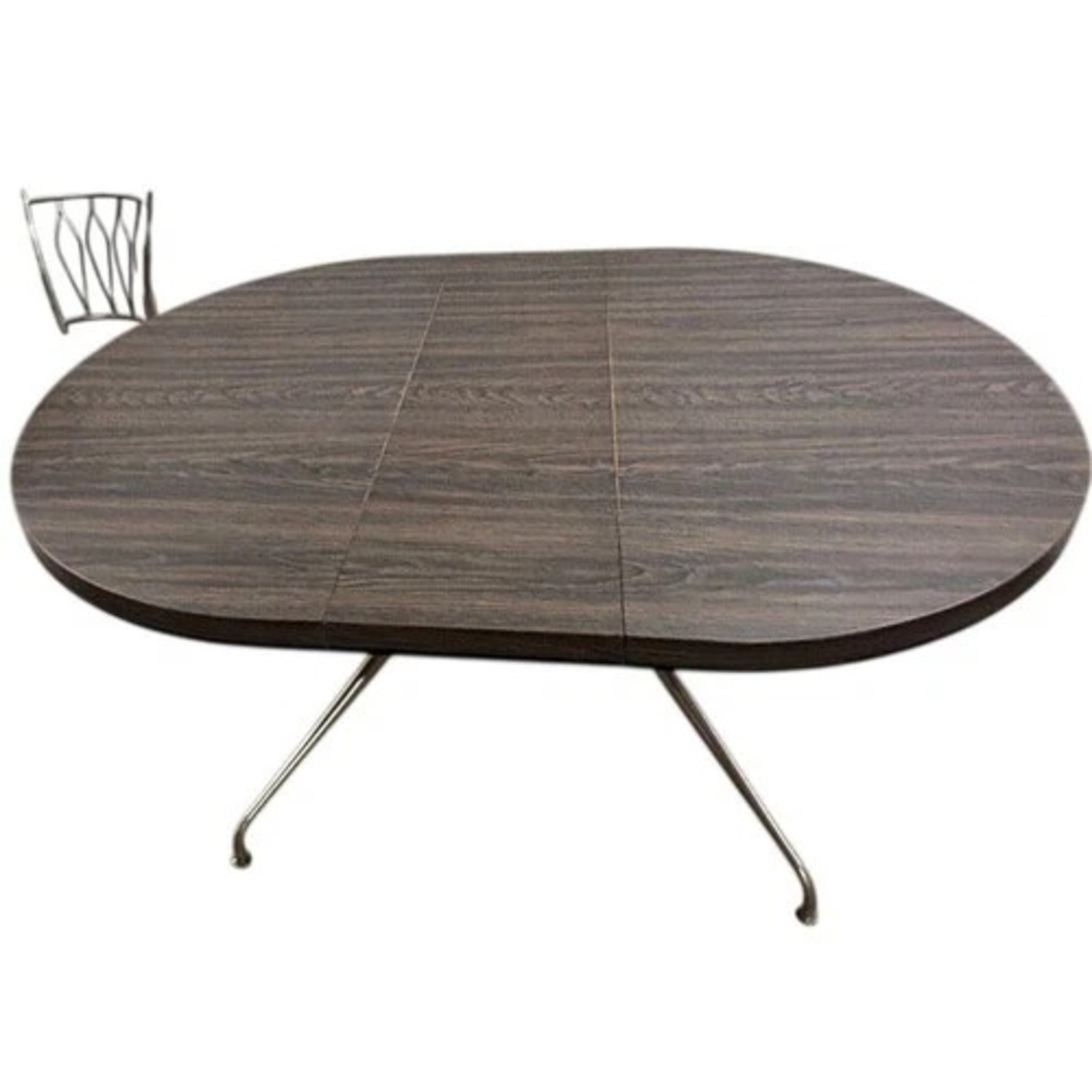 Retro Expandable Dining Table Set 6 Chairs - image-2