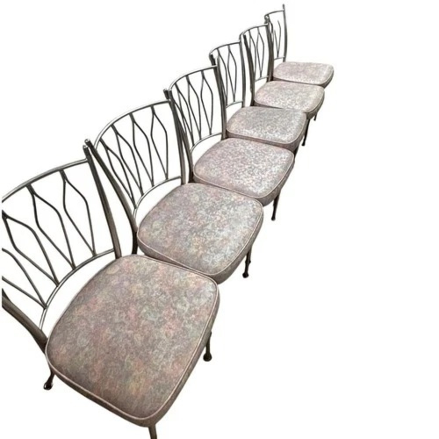 Retro Expandable Dining Table Set 6 Chairs - image-17