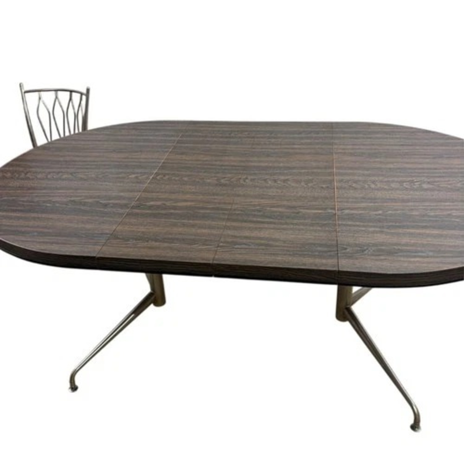Retro Expandable Dining Table Set 6 Chairs - image-10