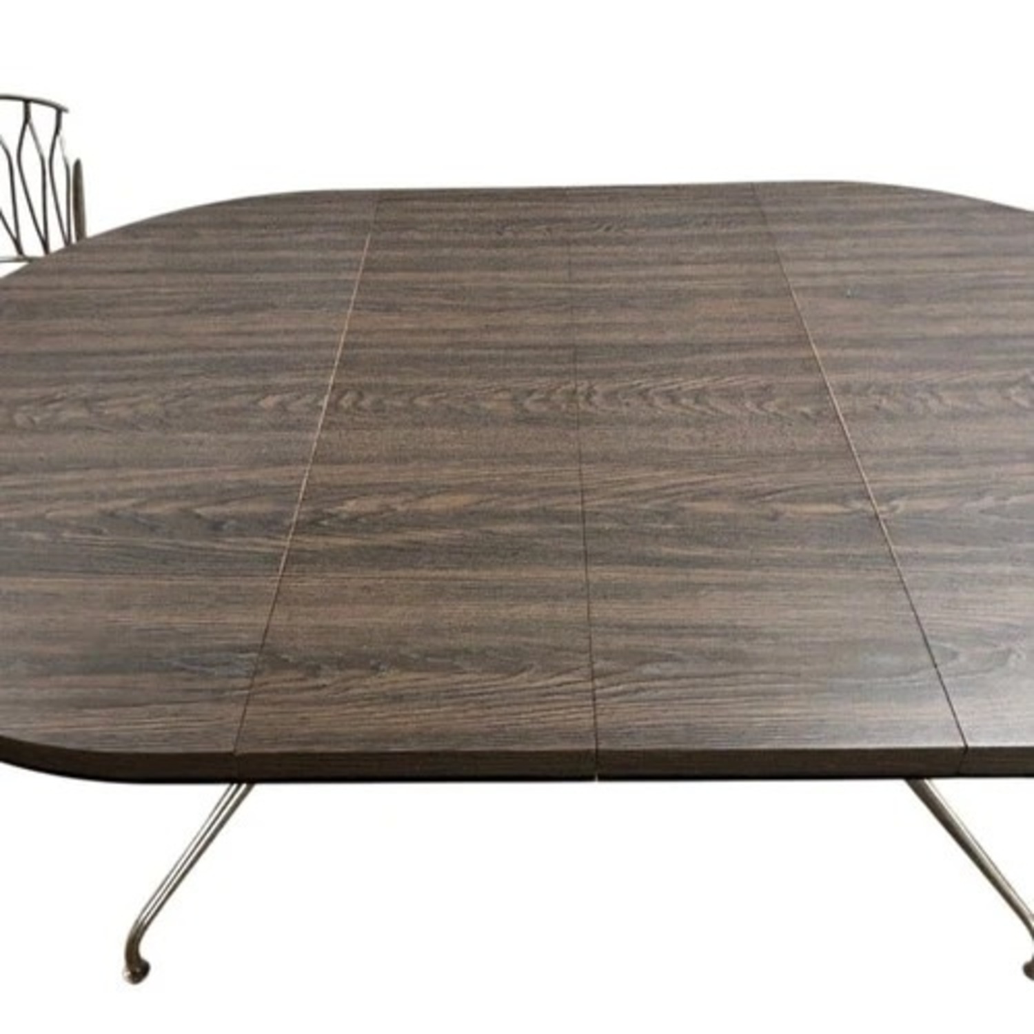 Retro Expandable Dining Table Set 6 Chairs - image-12