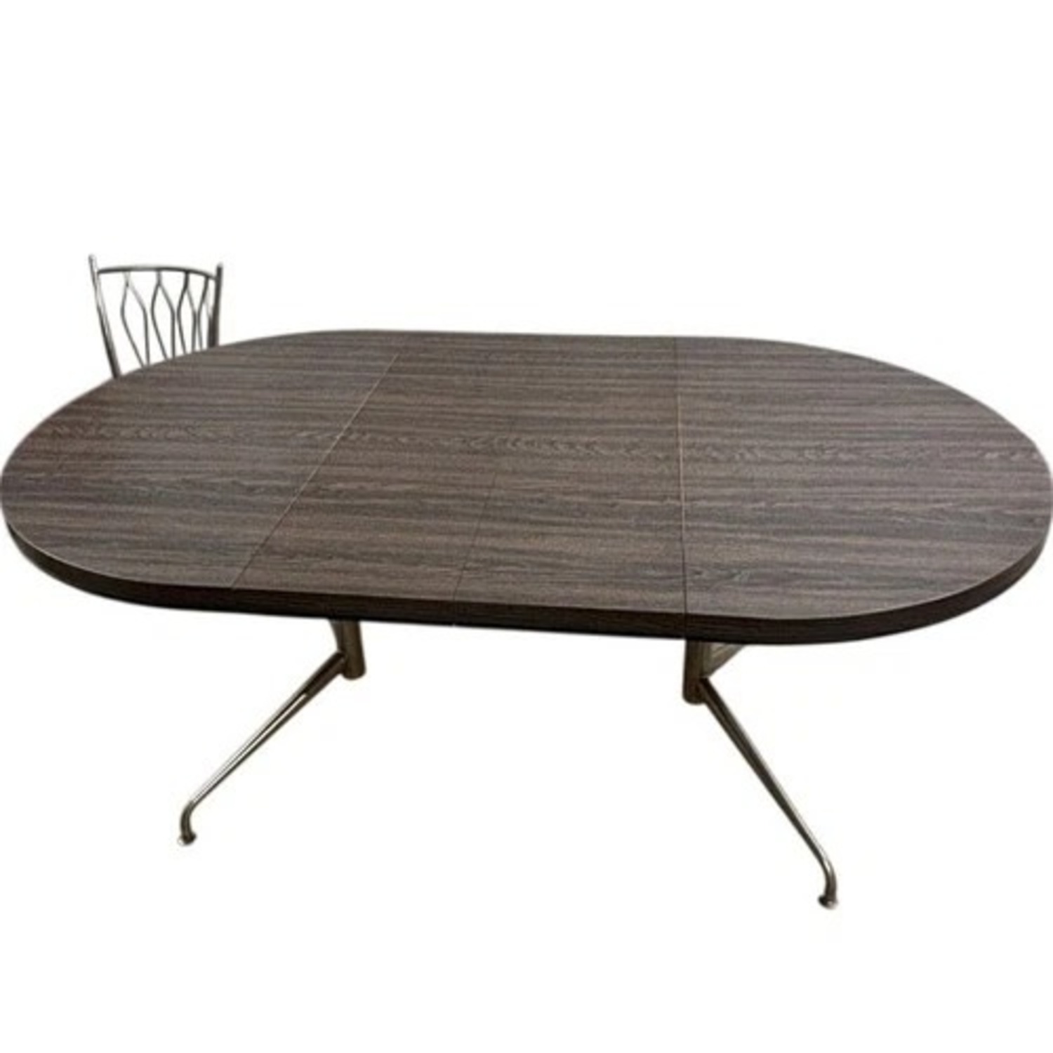 Retro Expandable Dining Table Set 6 Chairs - image-11