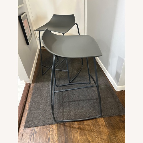 Used Room & Board Hoop Dark Gray Stools for sale on AptDeco