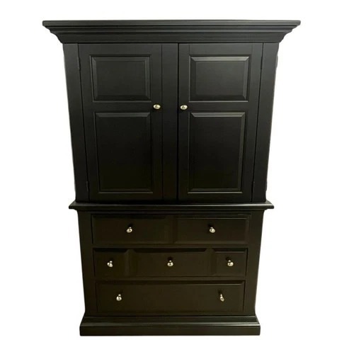 Used Broyhill Hermann Charcoal Door Chest Armoire for sale on AptDeco