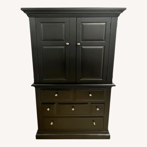Used Broyhill Hermann Charcoal Door Chest Armoire for sale on AptDeco