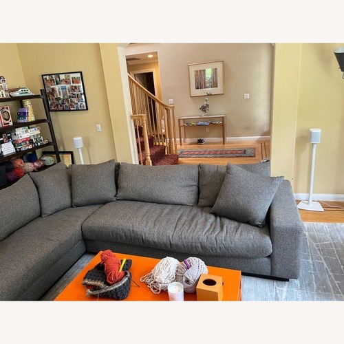 Used Rene Cazares Salvatore Modern Gray Fabric Sectional for sale on AptDeco