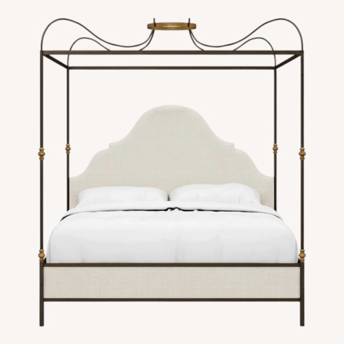 Used Kathy Kuo King Sized Bed and Canopy for sale on AptDeco