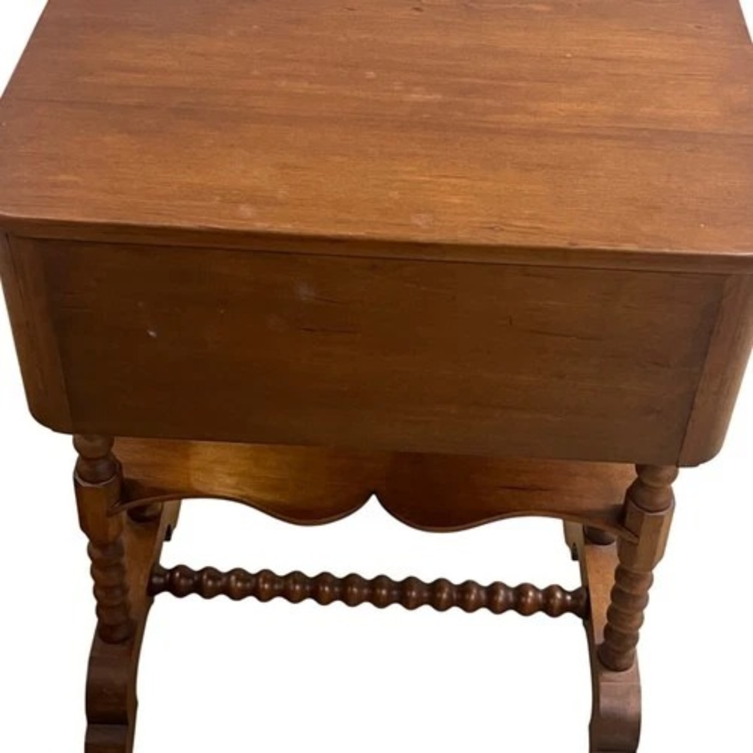 Wood Sewing Work Table 2 Drawers Key Turned Legs - image-13