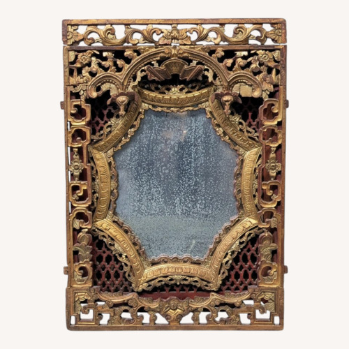 Used Antique Chinese Panel with Mirror	 for sale on AptDeco