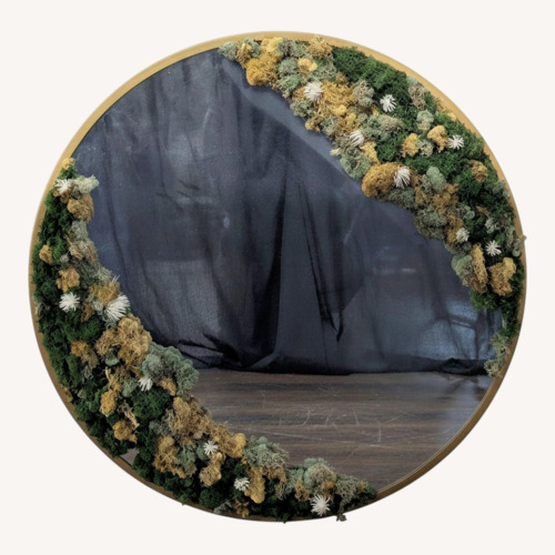 Used Circular Mirror With Moss Frame for sale on AptDeco