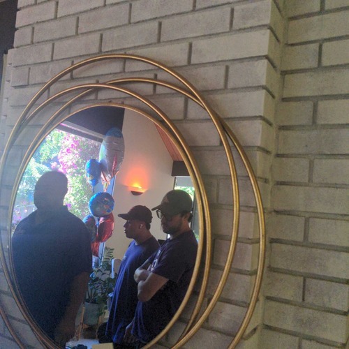 Used UMA Gold Metal Room Wall Mirror  for sale on AptDeco
