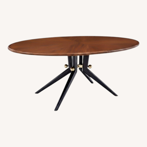 Used Jonathan Adler Dark Brown Wood Dining Table for sale on AptDeco