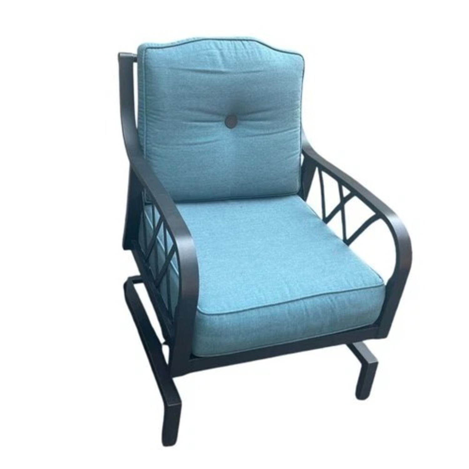 3 Piece Patio Set Blue Sunbrella Cushions Table - image-10