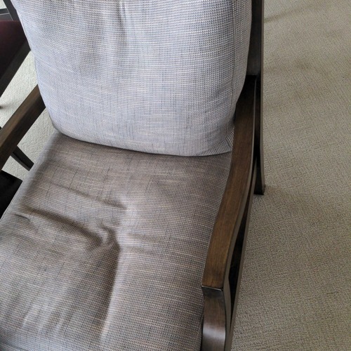 Used Kreiss Soho Lounge Chair with Wooden Frame  for sale on AptDeco