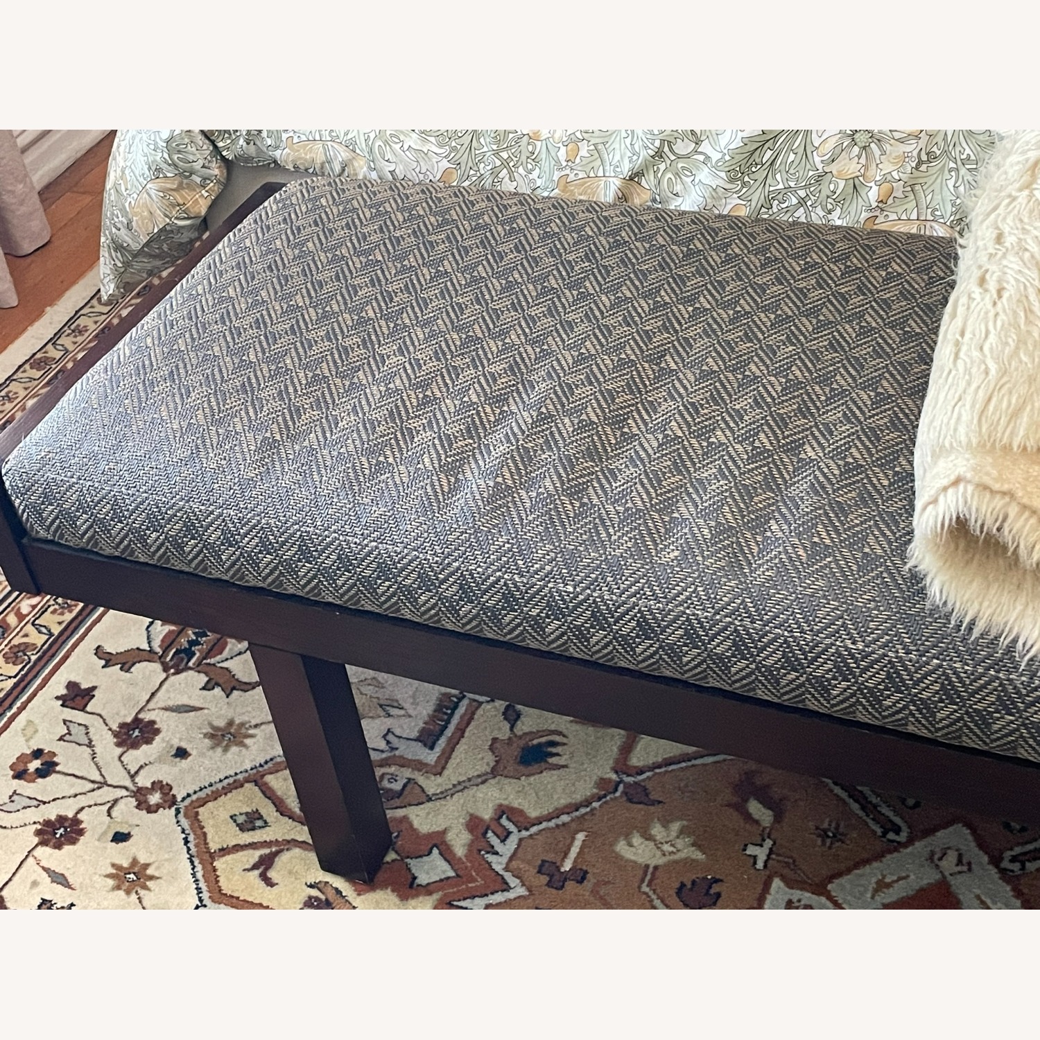 Kravet Dark Brown Wood Bench - image-4