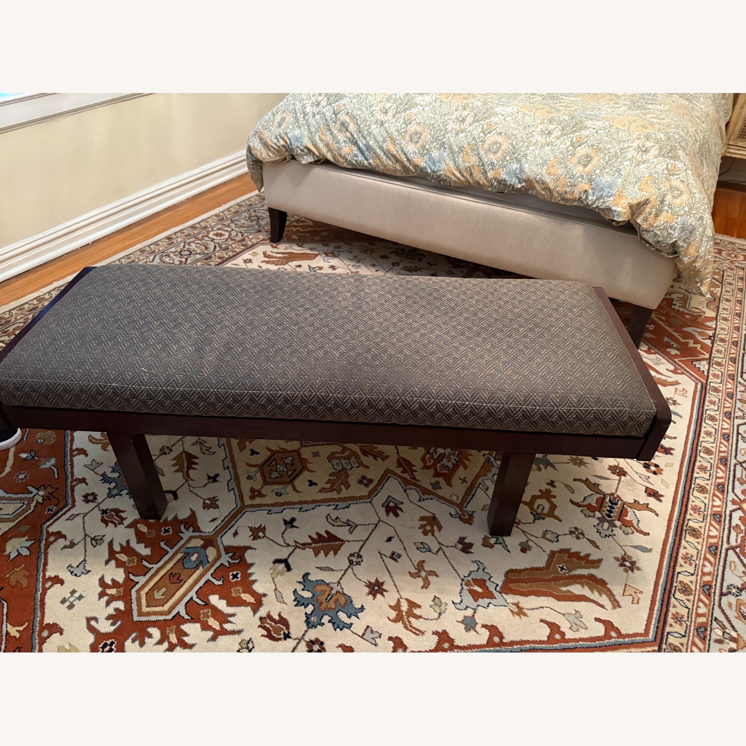 Kravet Dark Brown Wood Bench - image-8