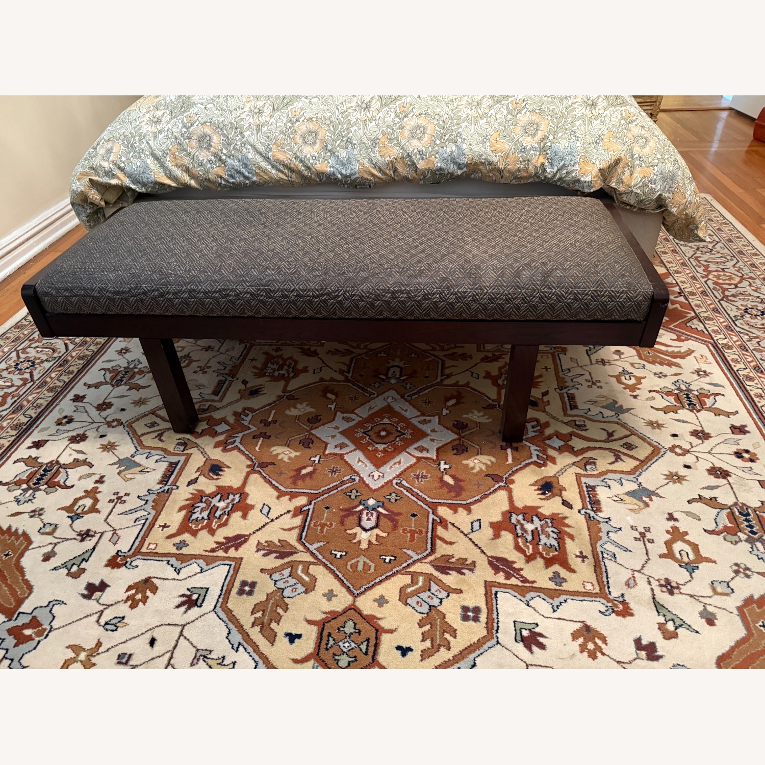 Kravet Dark Brown Wood Bench - image-14