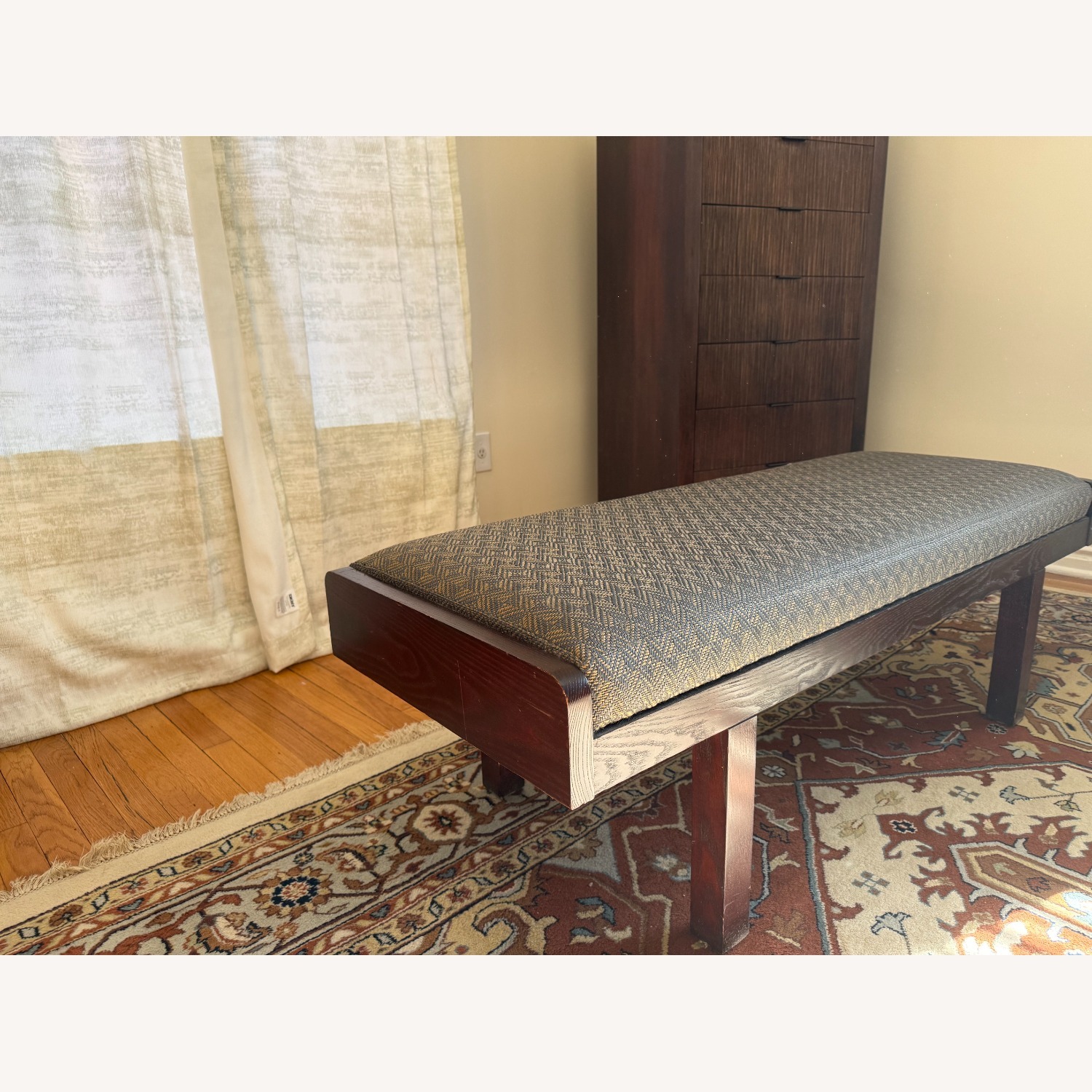 Kravet Dark Brown Wood Bench - image-13