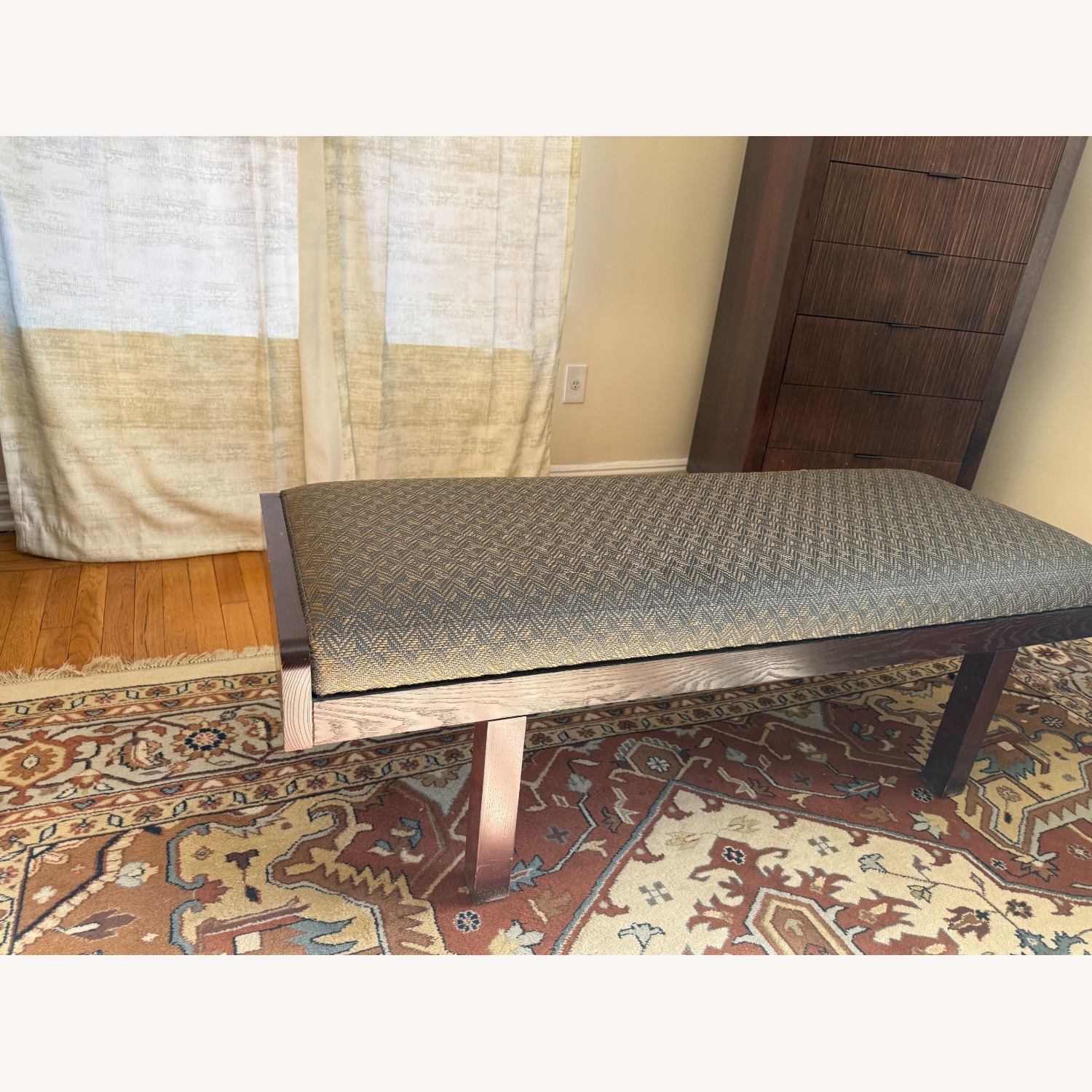 Kravet Dark Brown Wood Bench - image-10