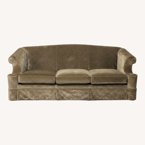 Used Marco 3-Seat Sofa with Rolled Arms in Brown Velvet for sale on AptDeco