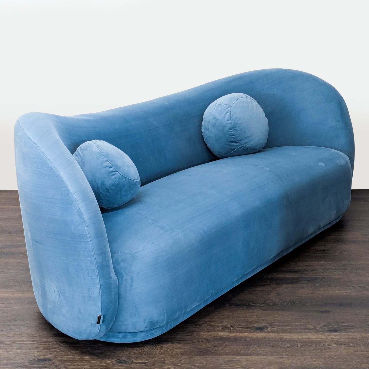 Rove Concepts Diane 3-Seat Modern Blue Velvet Sofa - image-6