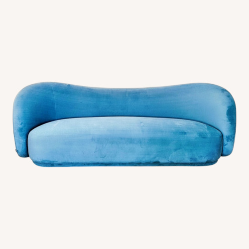 Used Rove Concepts Diane 3-Seat Modern Blue Velvet Sofa for sale on AptDeco